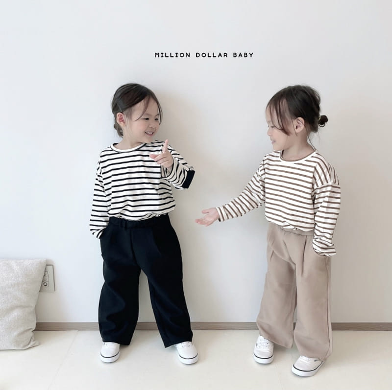 Million Dollar Baby - Korean Children Fashion - #kidsshorts - Stripes Tee - 2