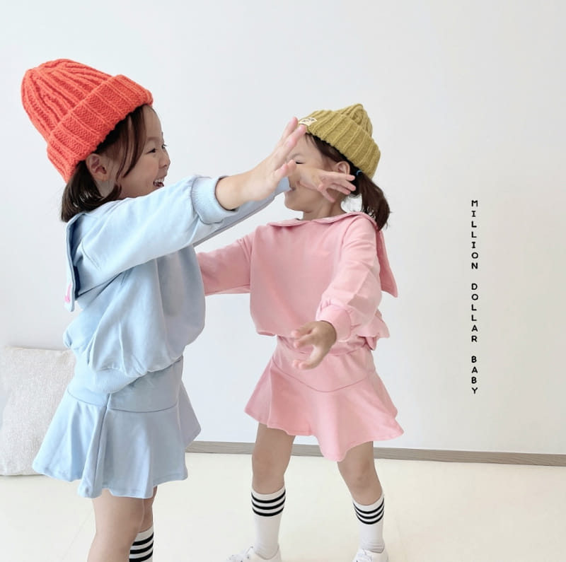 Million Dollar Baby - Korean Children Fashion - #kidsstore - Sailor Top Bottom SET - 5