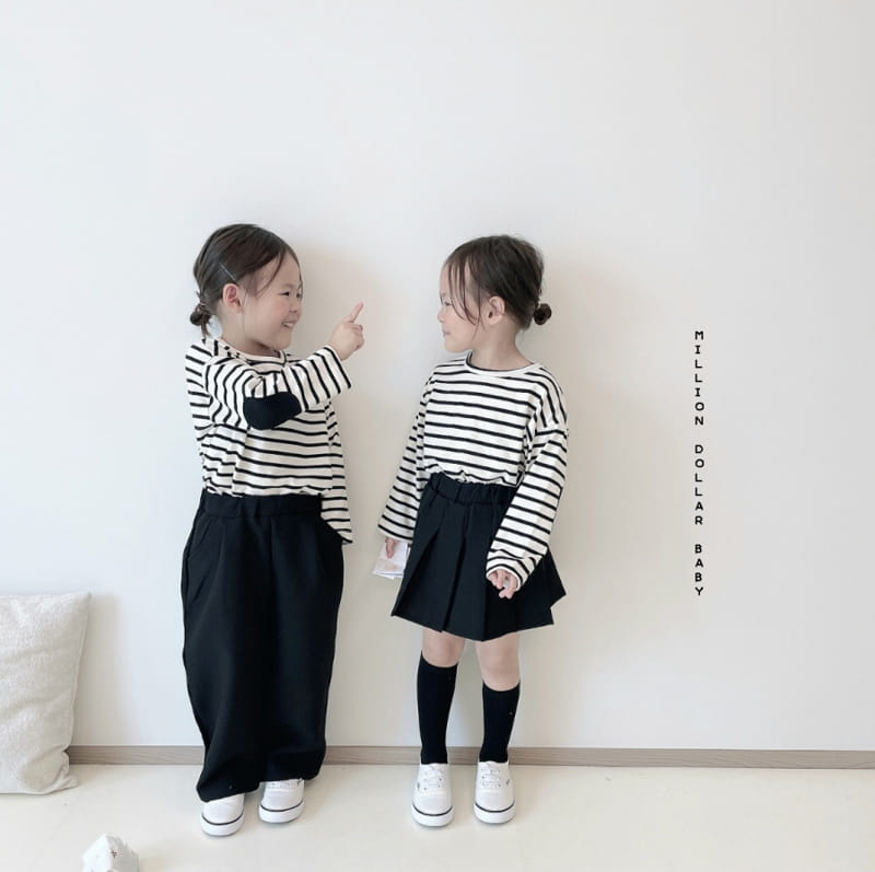Million Dollar Baby - Korean Children Fashion - #prettylittlegirls - Stripes Tee - 9