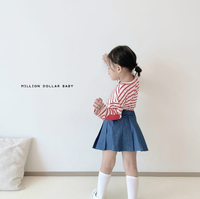 Million Dollar Baby - Korean Children Fashion - #todddlerfashion - Stripes Tee - 10