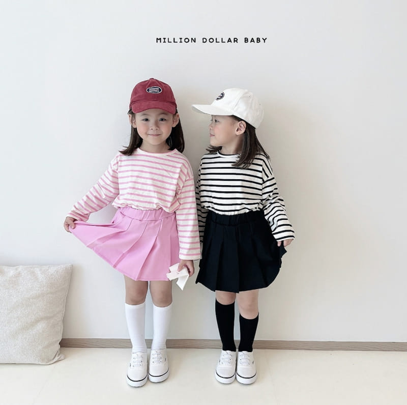Million Dollar Baby - Korean Children Fashion - #todddlerfashion - Wrinkle Skirt - 9