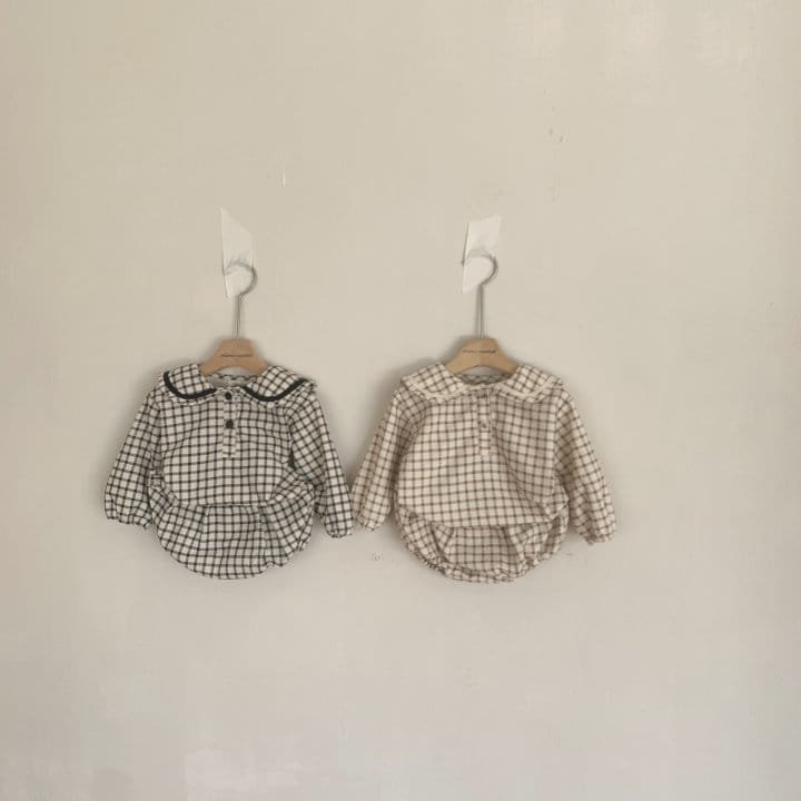 Mimi Market - Korean Baby Fashion - #babyclothing - Check Top Bottom Set - 7