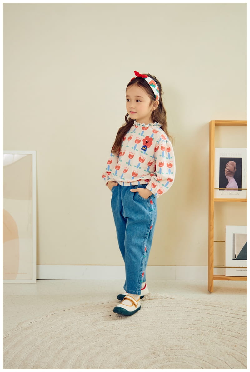 Mimico - Korean Children Fashion - #prettylittlegirls - Flower Tee - 2