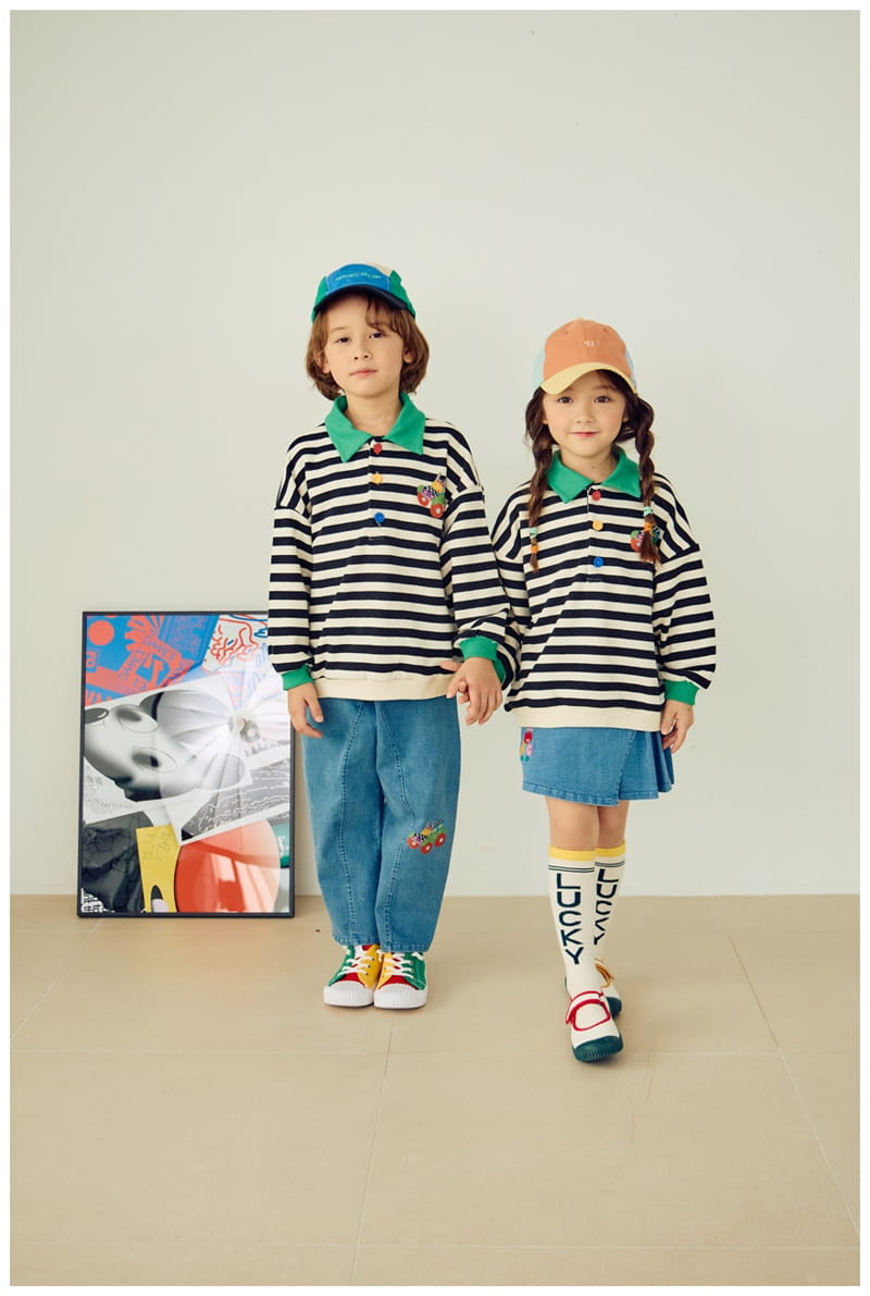 Mimico - Korean Children Fashion - #prettylittlegirls - Collar Tee - 9