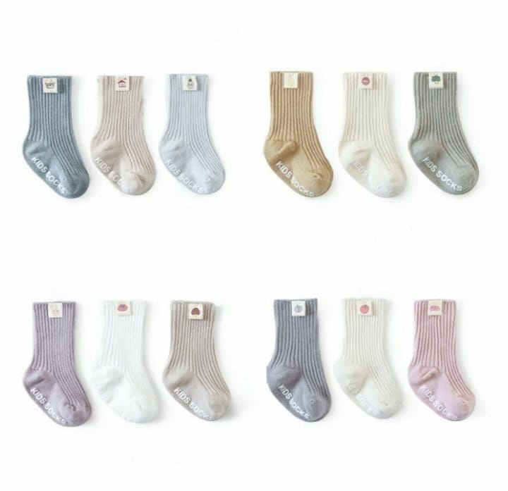 Miso - Korean Baby Fashion - #babyboutiqueclothing - Label Rib Socks