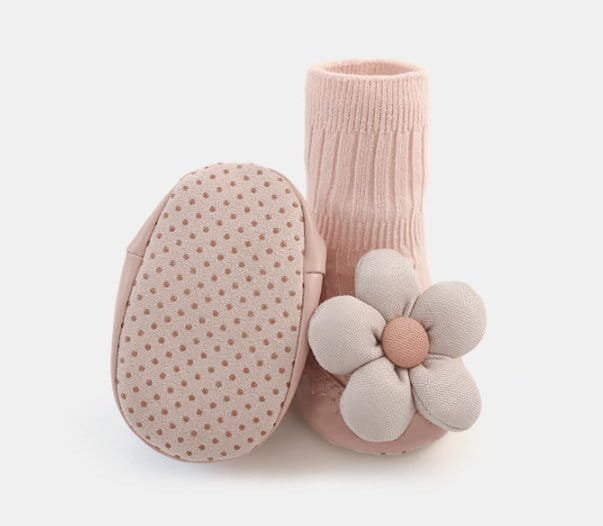 Miso - Korean Baby Fashion - #babyboutiqueclothing - Flower Walk  Socks - 9