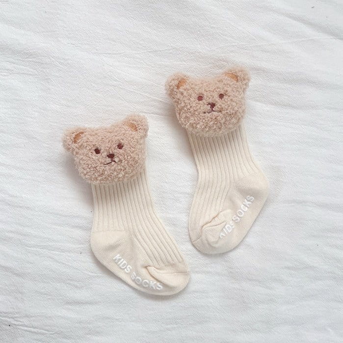 Miso - Korean Baby Fashion - #babyclothing - Big Bear Socks - 3
