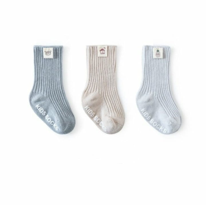 Miso - Korean Baby Fashion - #babyclothing - Label Rib Socks - 2