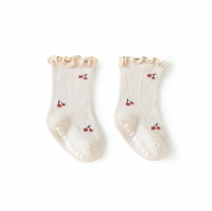 Miso - Korean Baby Fashion - #babyfashion - Flower Shirring Socks