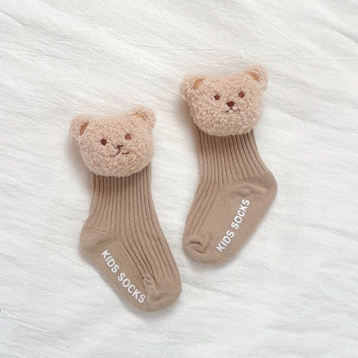 Miso - Korean Baby Fashion - #babyfever - Big Bear Socks - 5