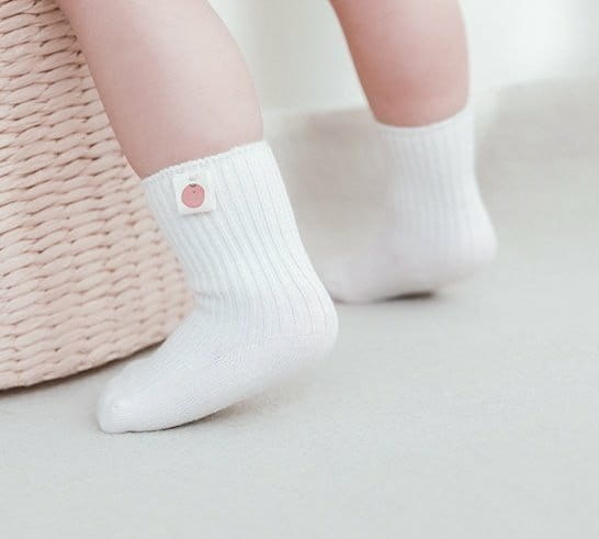 Miso - Korean Baby Fashion - #babyoninstagram - Label Rib Socks - 7