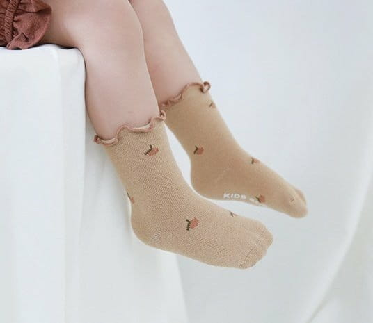 Miso - Korean Baby Fashion - #babyoninstagram - Flower Shirring Socks - 5