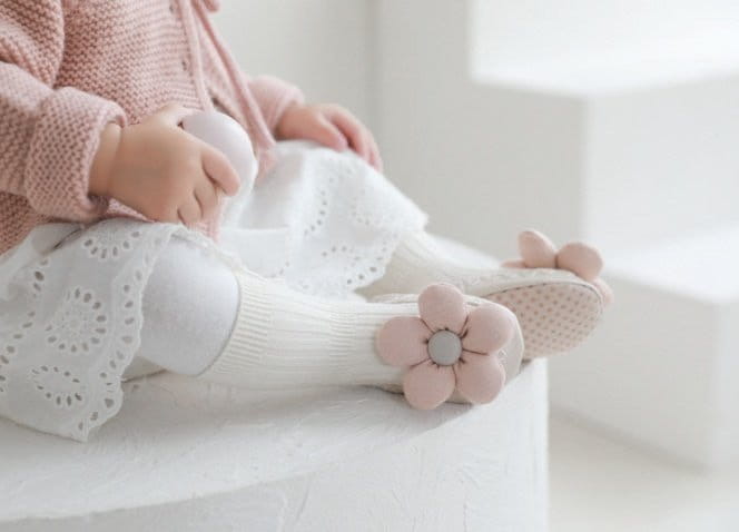 Miso - Korean Baby Fashion - #babyoutfit - Flower Walk  Socks - 2