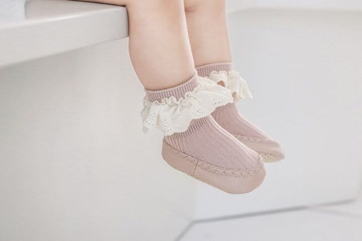 Miso - Korean Baby Fashion - #onlinebabyboutique - Lace Walk  Socks - 8