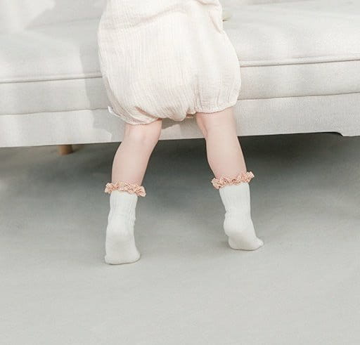 Miso - Korean Children Fashion - #kidzfashiontrend - Check Frill Socks - 3