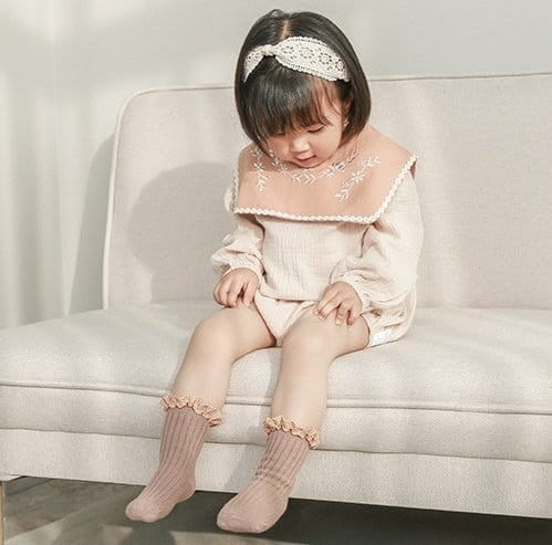 Miso - Korean Children Fashion - #prettylittlegirls - Check Frill Socks - 8