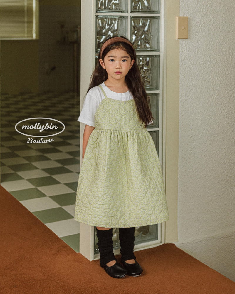 Mollybin - Korean Children Fashion - #Kfashion4kids - Celin Quilting One-piece - 12