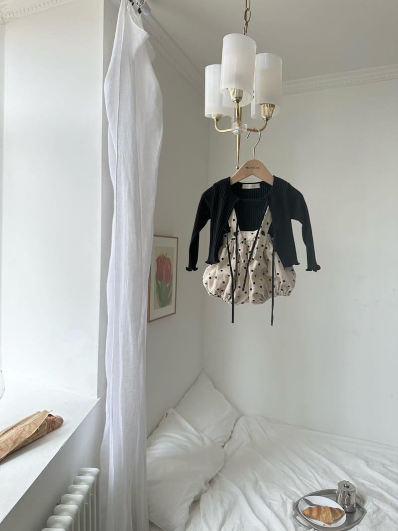 Monbebe - Korean Baby Fashion - #babyboutiqueclothing - Rib Dungarees Bloomner - 9