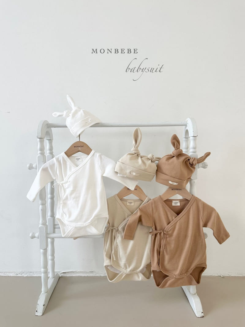 Monbebe - Korean Baby Fashion - #babylifestyle - Le Petit Bodysuit with Bonnet - 3
