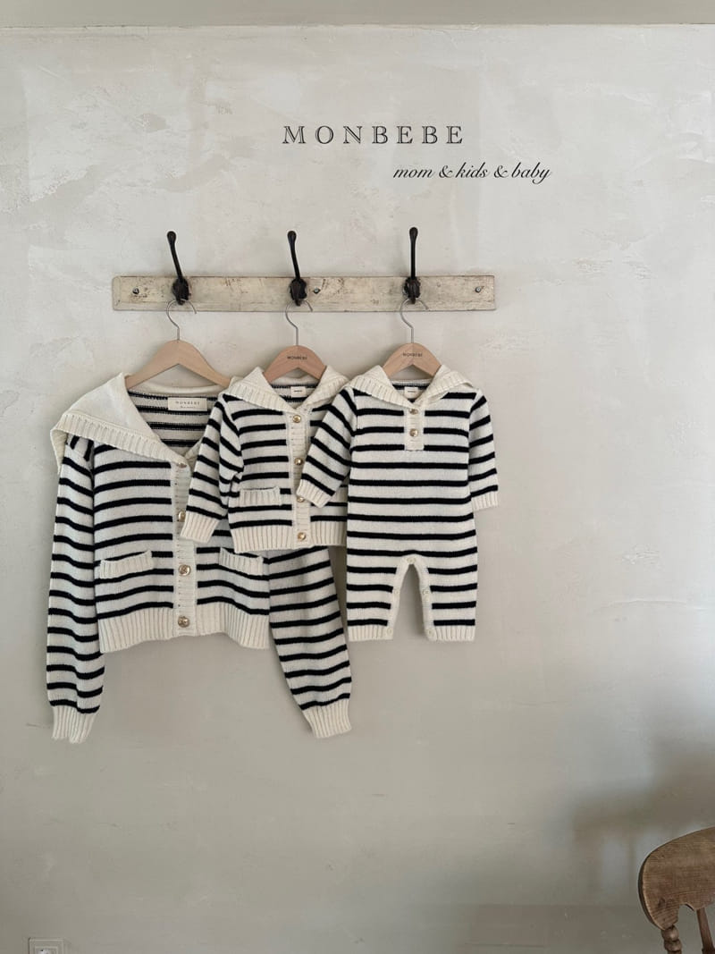 Monbebe - Korean Baby Fashion - #babyootd - Mue Knit Cardigan Mom - 2