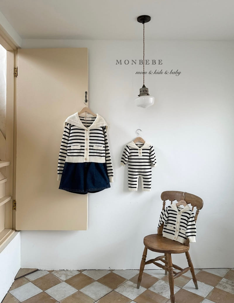 Monbebe - Korean Baby Fashion - #babyoutfit - Mue Knit Cardigan Mom - 4
