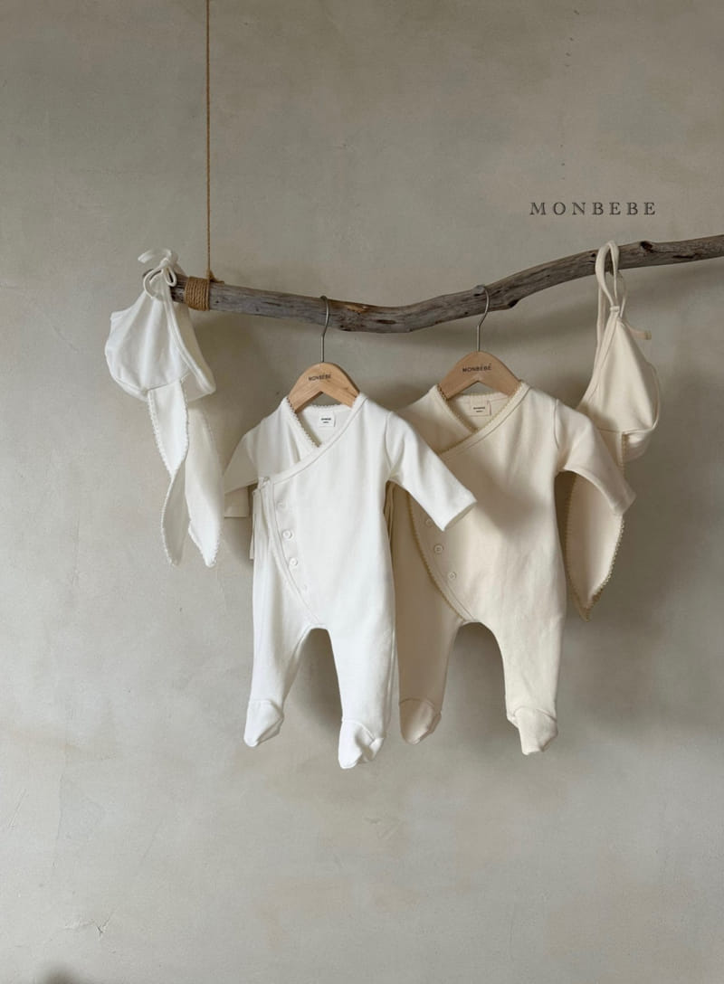 Monbebe - Korean Baby Fashion - #babywear - Pin Coat Bunny Bodysuit with Bonnet - 9