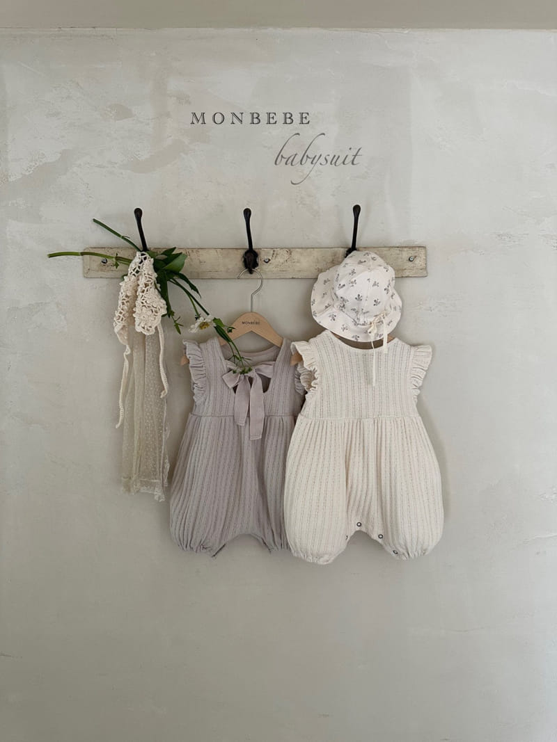 Monbebe - Korean Baby Fashion - #onlinebabyboutique - Jacquard Frill Bodysuit - 5