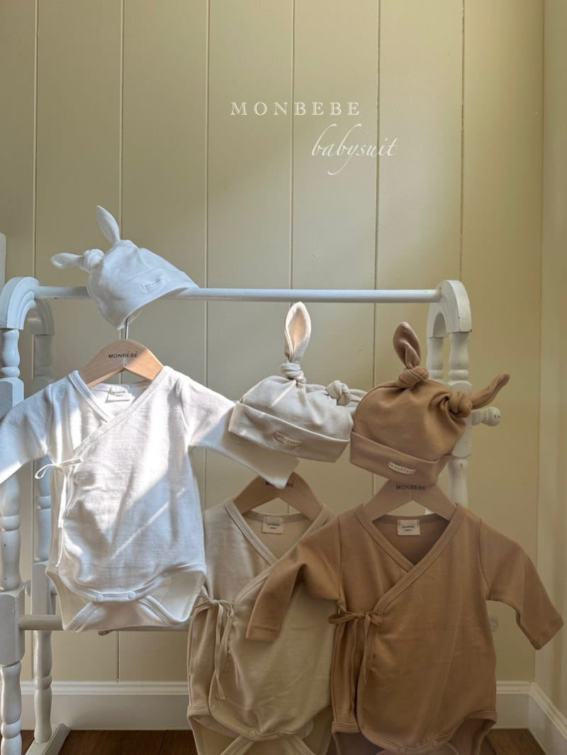 Monbebe - Korean Baby Fashion - #smilingbaby - Le Petit Bodysuit with Bonnet - 11