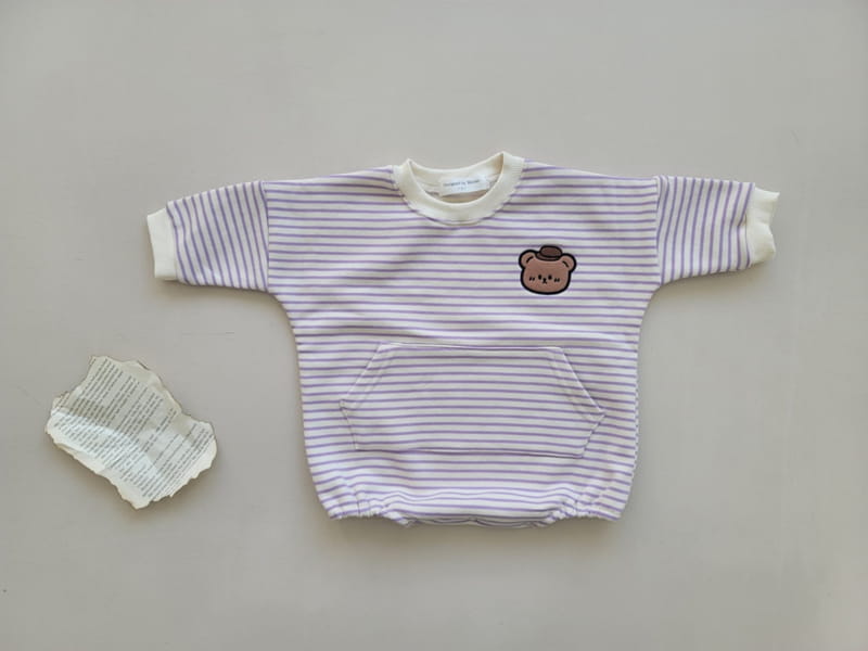 Moran - Korean Baby Fashion - #babyoutfit - Pocket Bear Bodysuit - 6