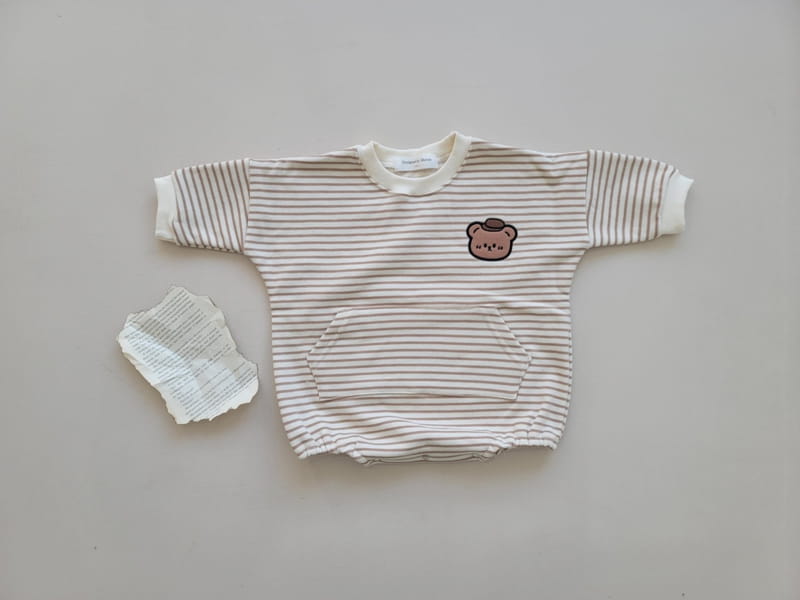 Moran - Korean Baby Fashion - #babyoutfit - Pocket Bear Bodysuit - 7
