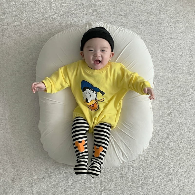 Moran - Korean Baby Fashion - #babyootd - Hi Sweatshirt Bodysuit - 4