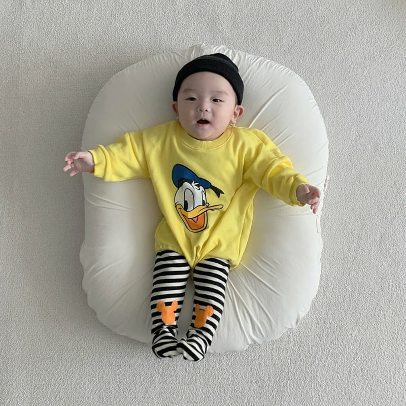 Moran - Korean Baby Fashion - #babyoutfit - Hi Sweatshirt Bodysuit - 5