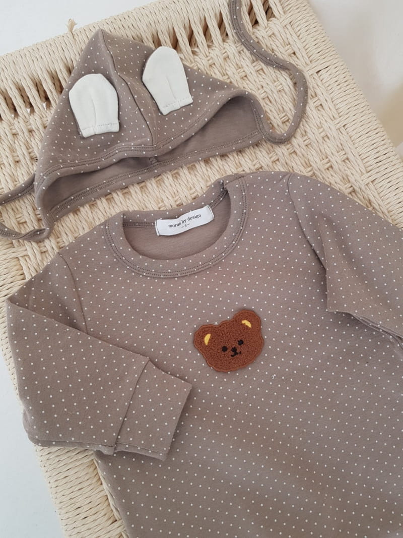 Moran - Korean Baby Fashion - #onlinebabyboutique - Bear Bodysuit - 3