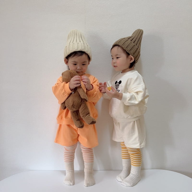 Moran - Korean Children Fashion - #Kfashion4kids - Embrodiery M Top Bottom Set - 6