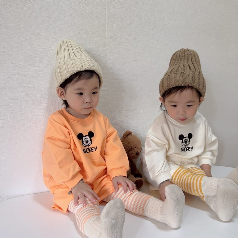 Moran - Korean Children Fashion - #discoveringself - Embrodiery M Top Bottom Set