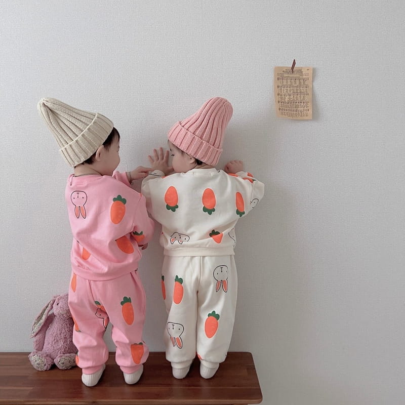 Moran - Korean Children Fashion - #kidsshorts - Carrot Top Bottom Set - 8
