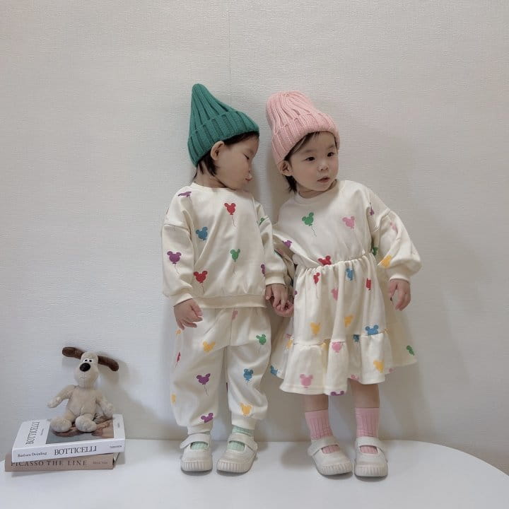 Moran - Korean Children Fashion - #kidsshorts - Balloon M Top Bottom Set - 5