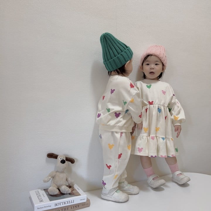 Moran - Korean Children Fashion - #kidsstore - Balloon M Top Bottom Set - 6