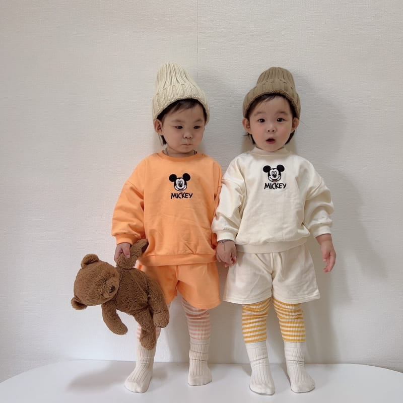 Moran - Korean Children Fashion - #kidzfashiontrend - Embrodiery M Top Bottom Set - 5