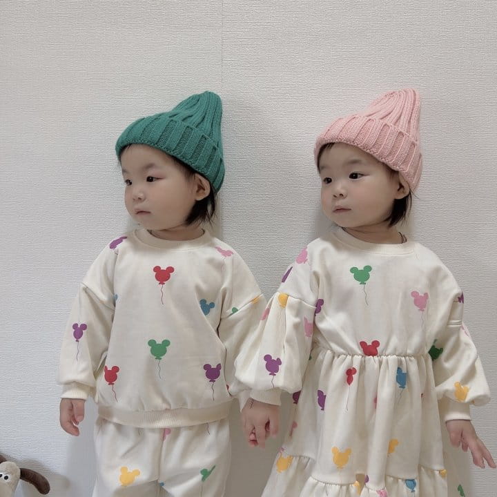 Moran - Korean Children Fashion - #kidzfashiontrend - Balloon M Top Bottom Set - 7
