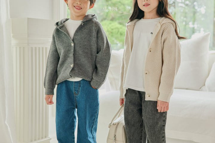 More - Korean Children Fashion - #Kfashion4kids - Waffle Hoody Cardigan - 2