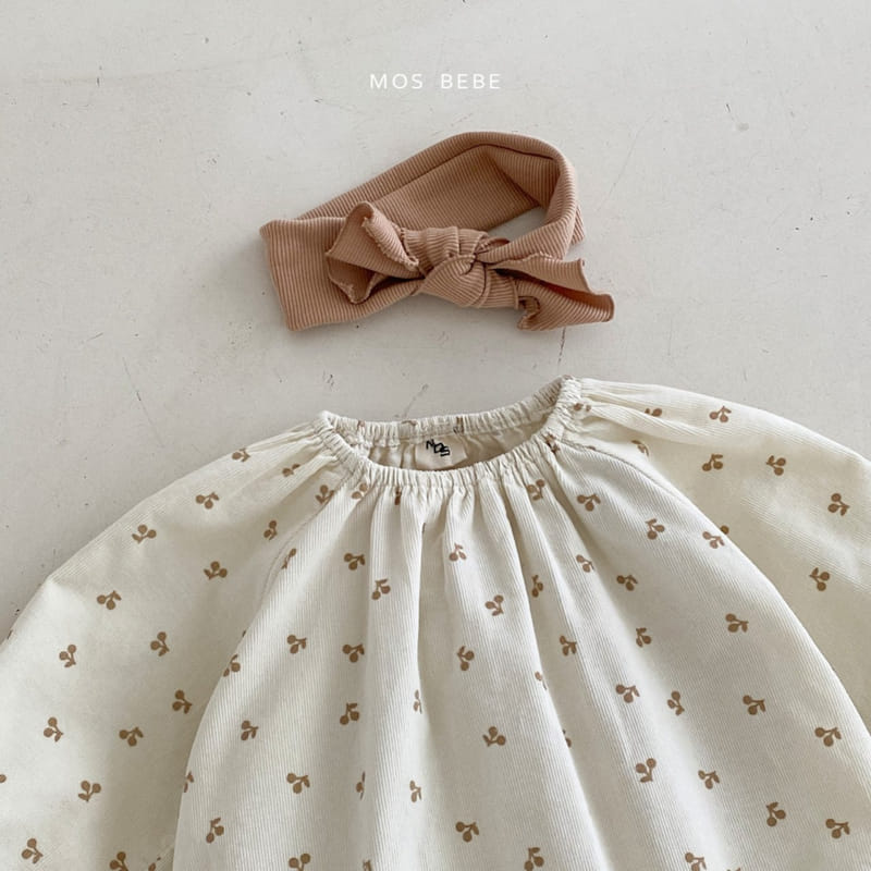 Mos Bebe - Korean Baby Fashion - #babyboutiqueclothing - Cookie Ribbon Bodysuit - 2