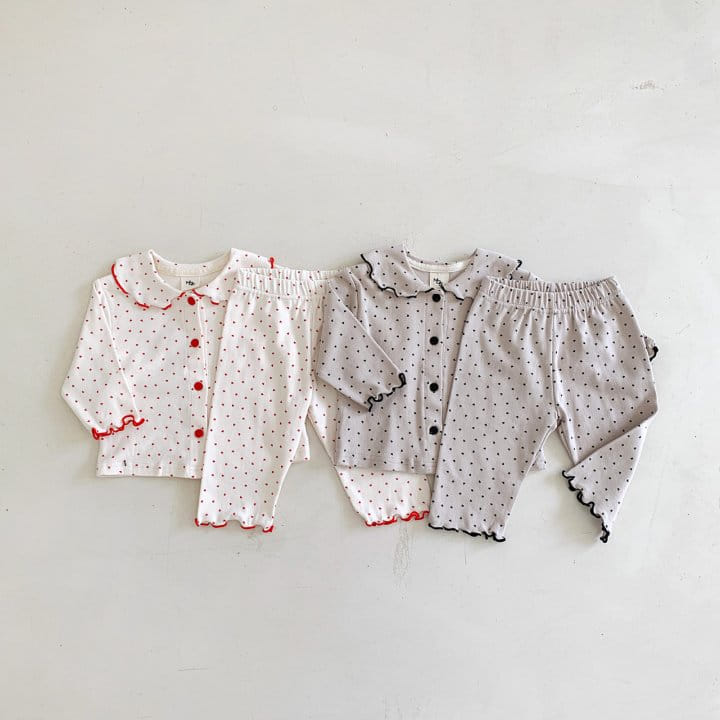 Mos Bebe - Korean Baby Fashion - #babyboutiqueclothing - Mini Love Top Bottom Set - 8