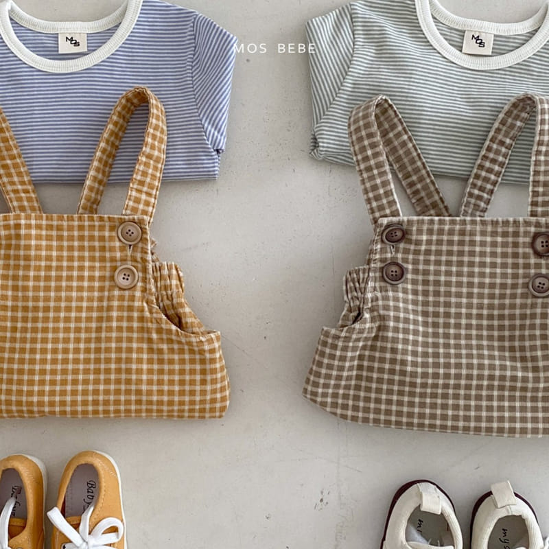 Mos Bebe - Korean Baby Fashion - #babyclothing - Laban Check Bodysuit - 6