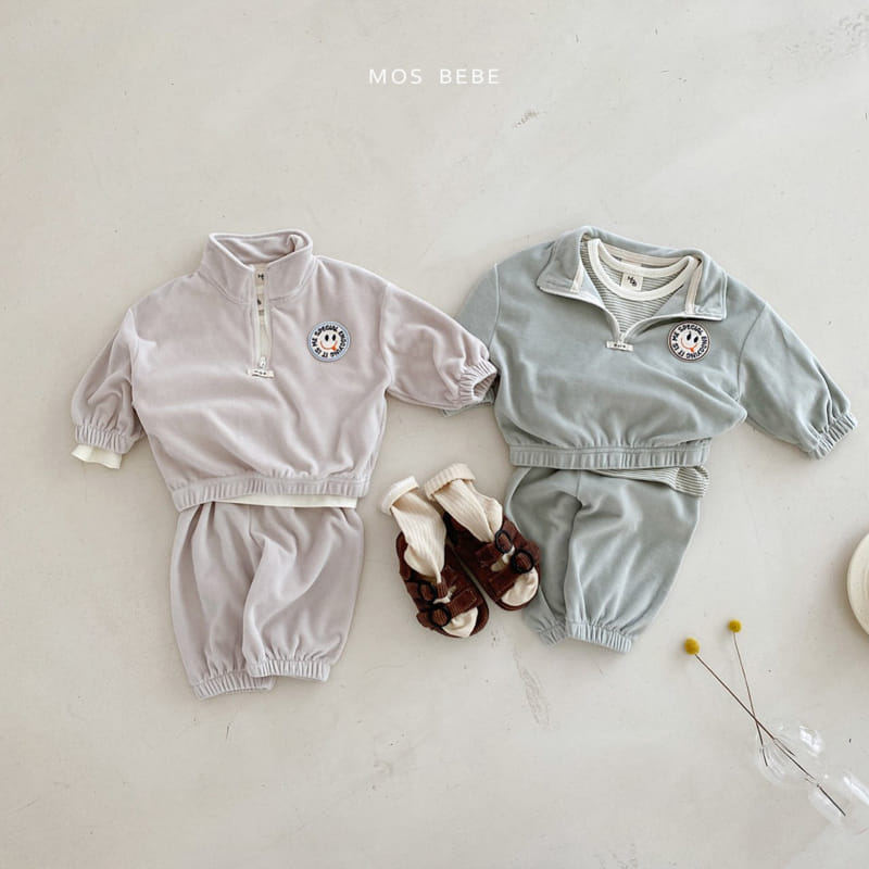 Mos Bebe - Korean Baby Fashion - #babylifestyle - Enjoy Top Bottom Set - 4