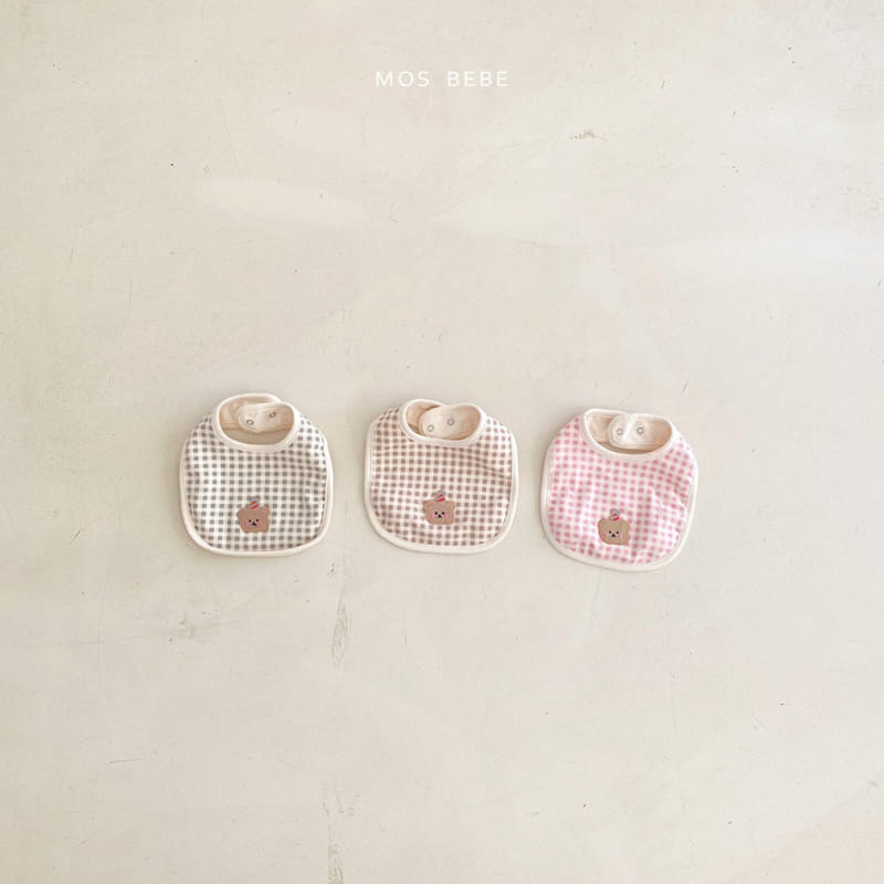 Mos Bebe - Korean Baby Fashion - #babyoutfit - Check Gomi Bib - 8