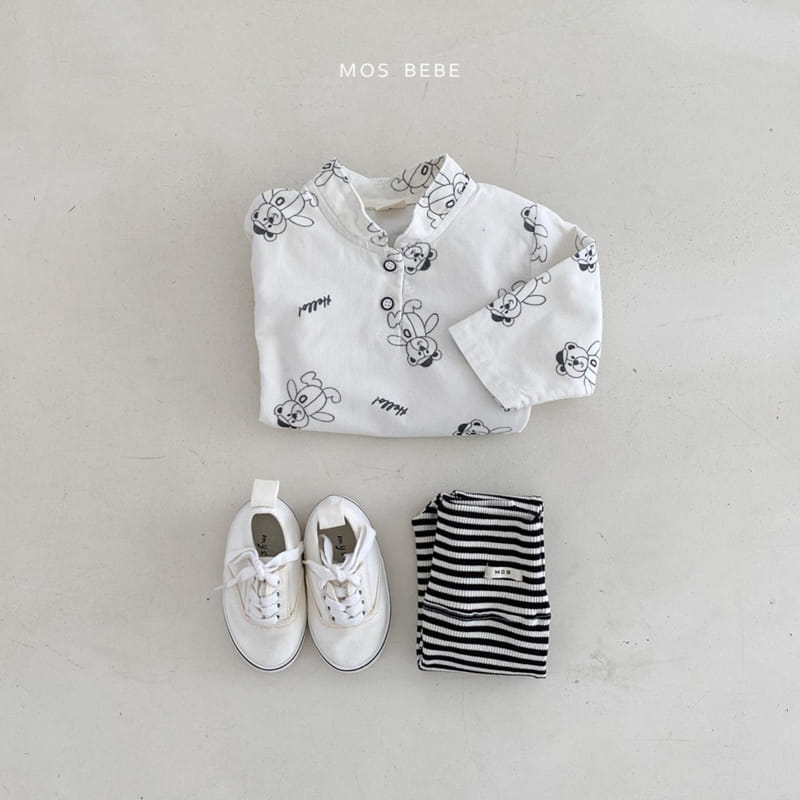 Mos Bebe - Korean Baby Fashion - #babyoutfit - Base Bear Bodysuit - 4