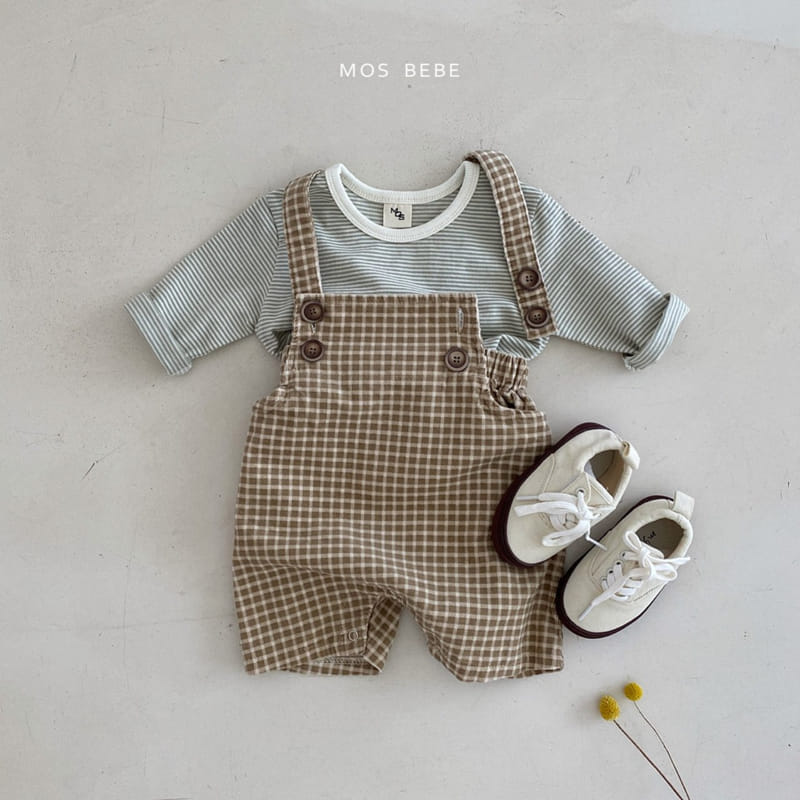 Mos Bebe - Korean Baby Fashion - #onlinebabyshop - Laban Check Bodysuit - 2