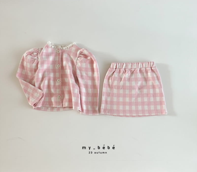 My Bebe - Korean Baby Fashion - #babyboutiqueclothing - Jacquard Top Bottom Set - 9