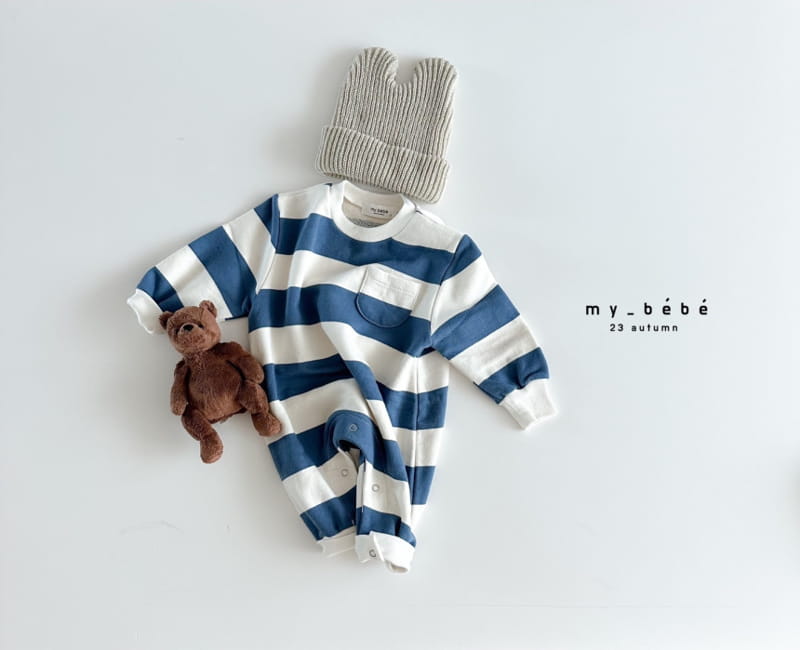 My Bebe - Korean Baby Fashion - #babyclothing - Fall Stripes Bodysuit - 8